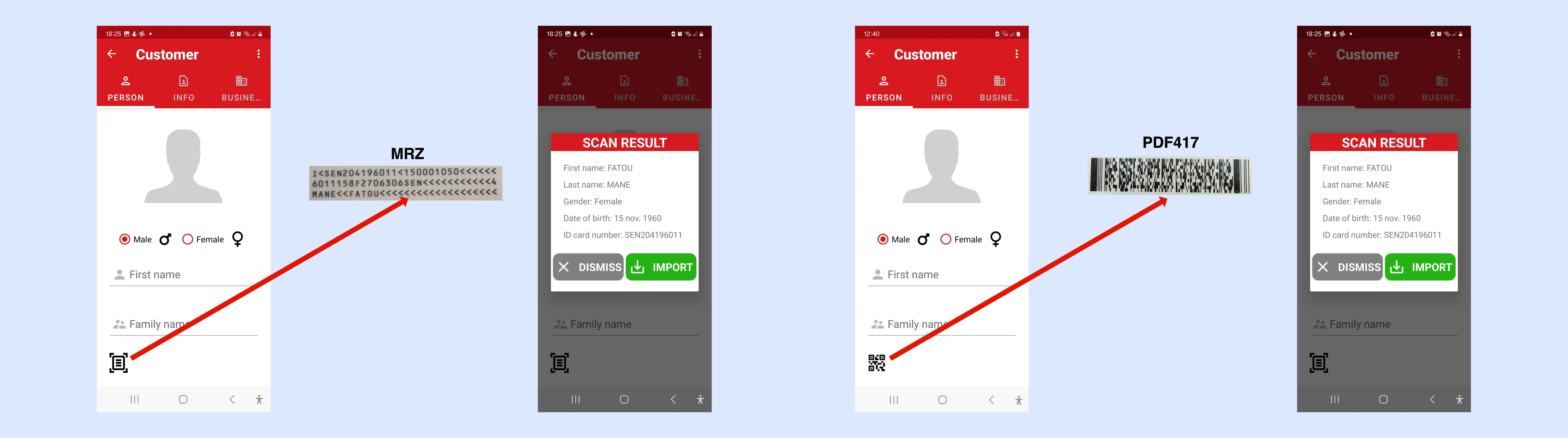 "Scan de carte d'identité"